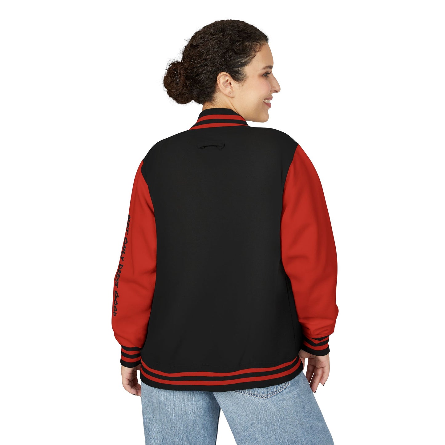 Andreco B. Letterman Jacket — 'Fast Class' Black & White Varsity Bomber