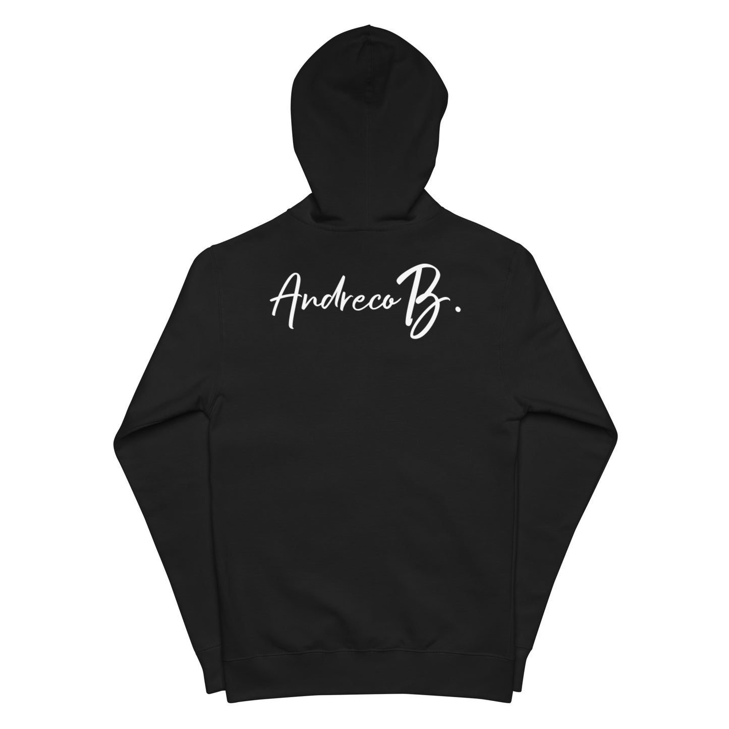 Unisex fleece zip up hoodie