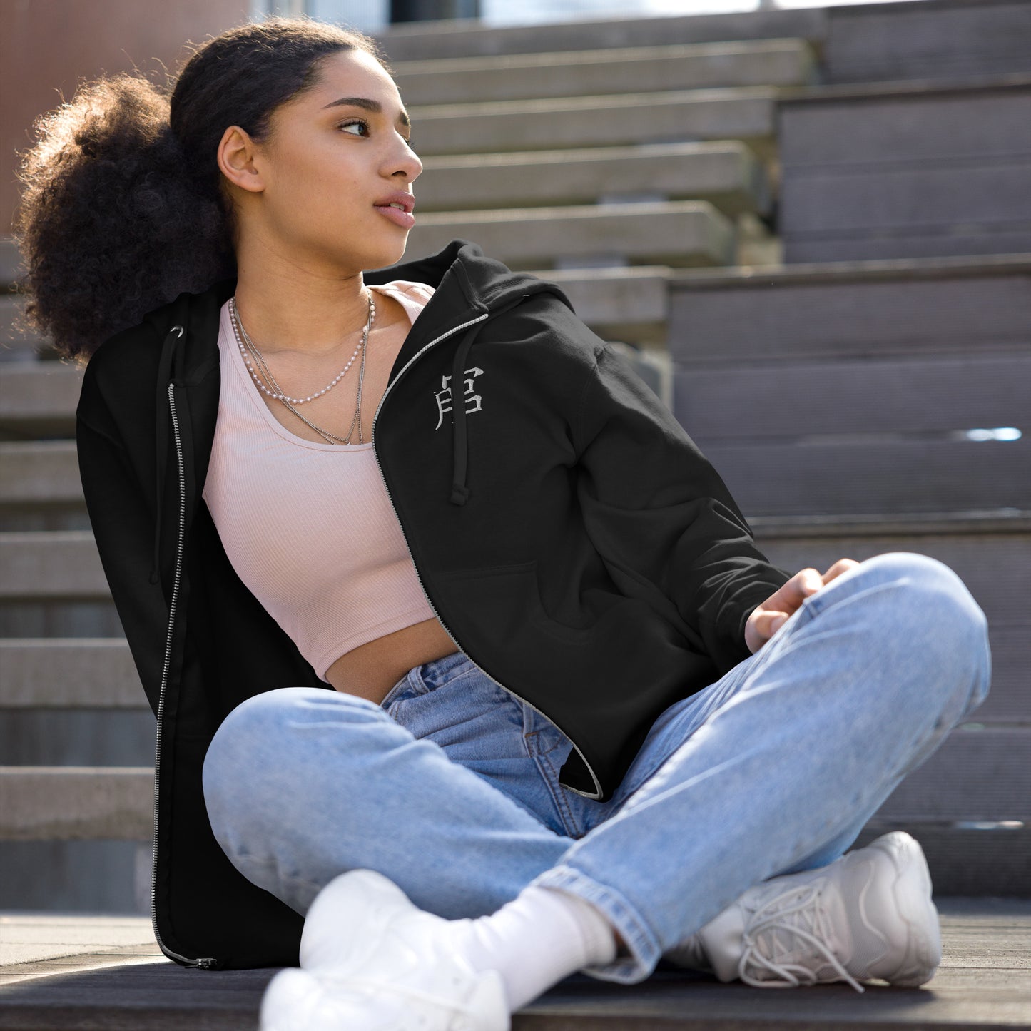 Andreco B.fleece zip up hoodie
