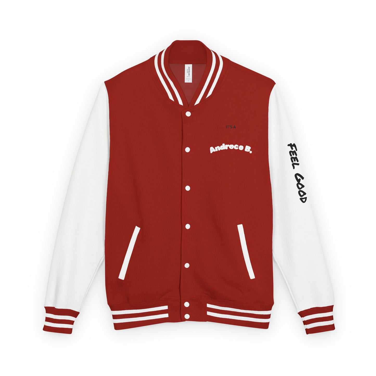Andreco B. Letterman Jacket — 'Fast Class' Black & White Varsity Bomber