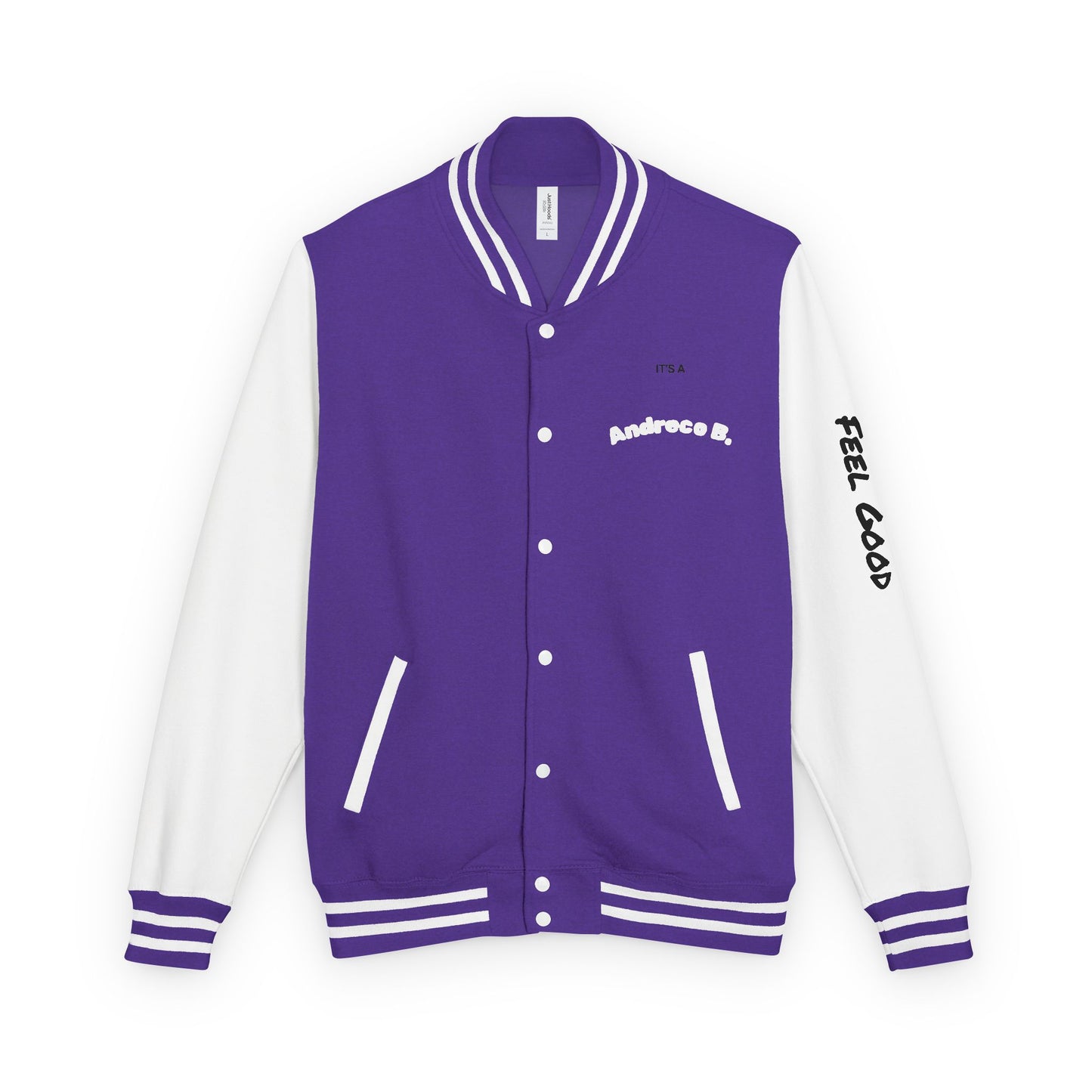 Andreco B. Letterman Jacket — 'Fast Class' Black & White Varsity Bomber