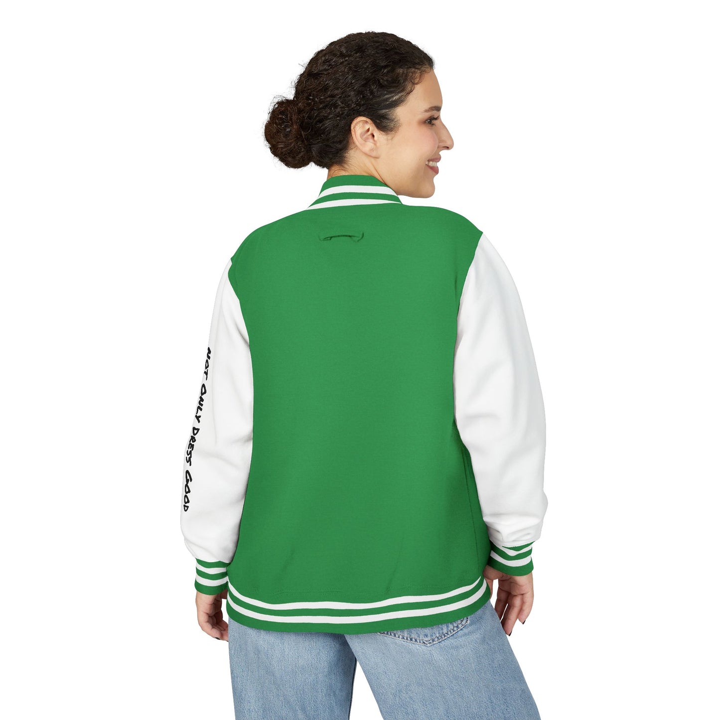 Andreco B. Letterman Jacket — 'Fast Class' Black & White Varsity Bomber