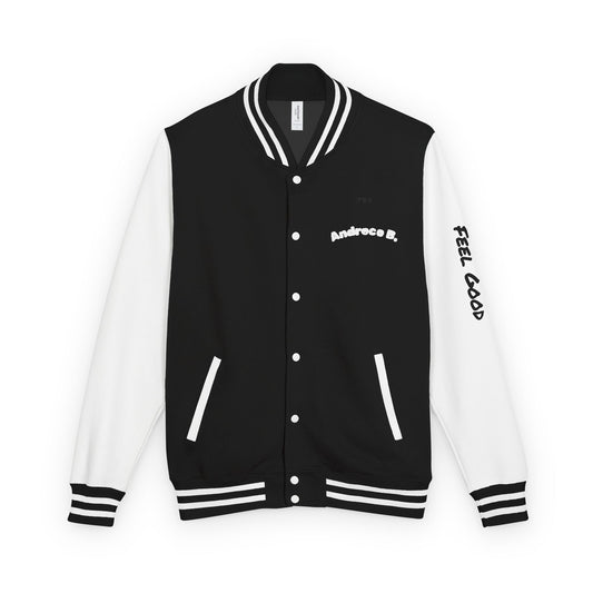 Andreco B. Letterman Jacket — 'Fast Class' Black & White Varsity Bomber