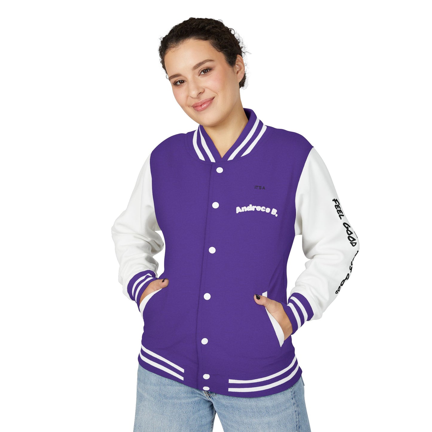Andreco B. Letterman Jacket — 'Fast Class' Black & White Varsity Bomber
