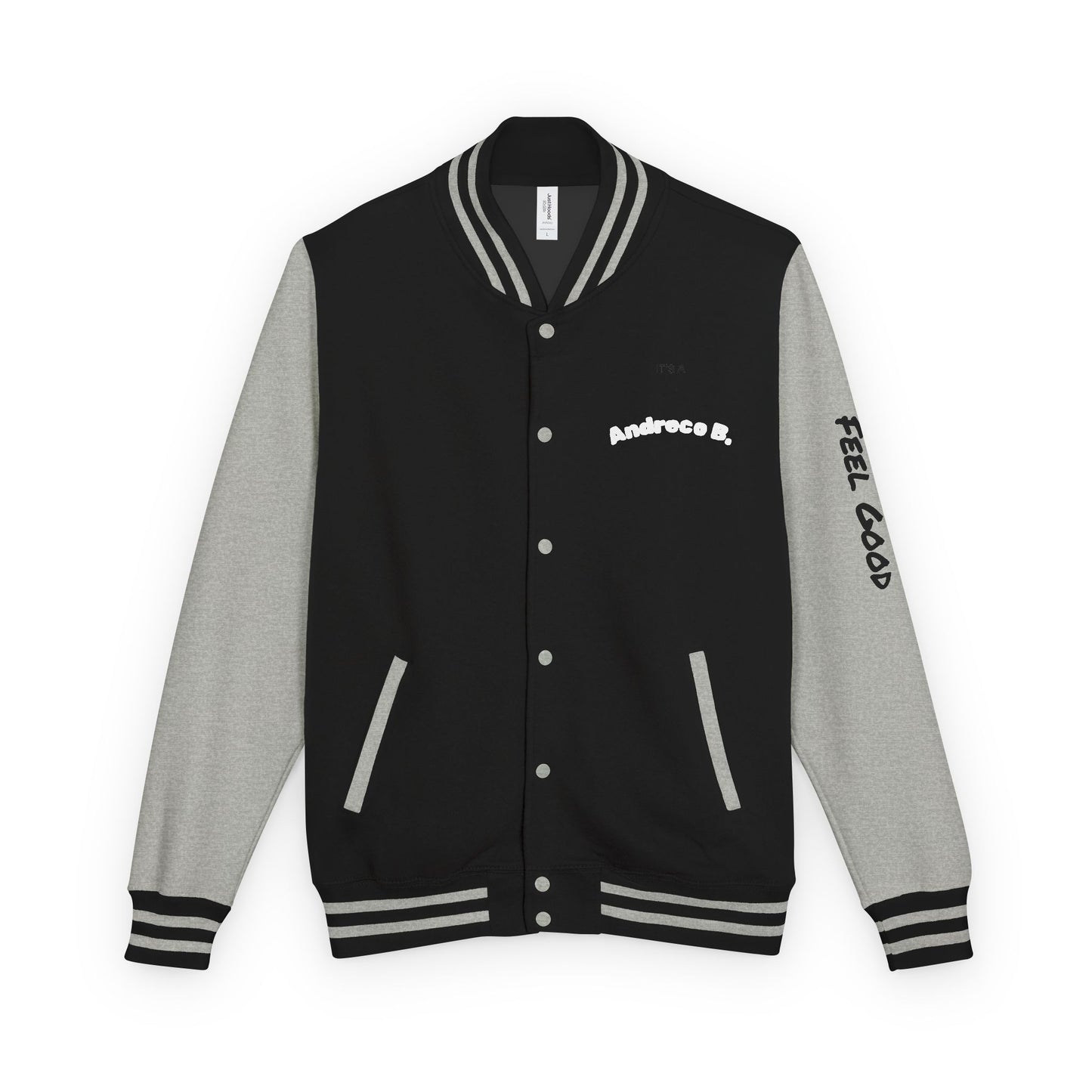 Andreco B. Letterman Jacket — 'Fast Class' Black & White Varsity Bomber