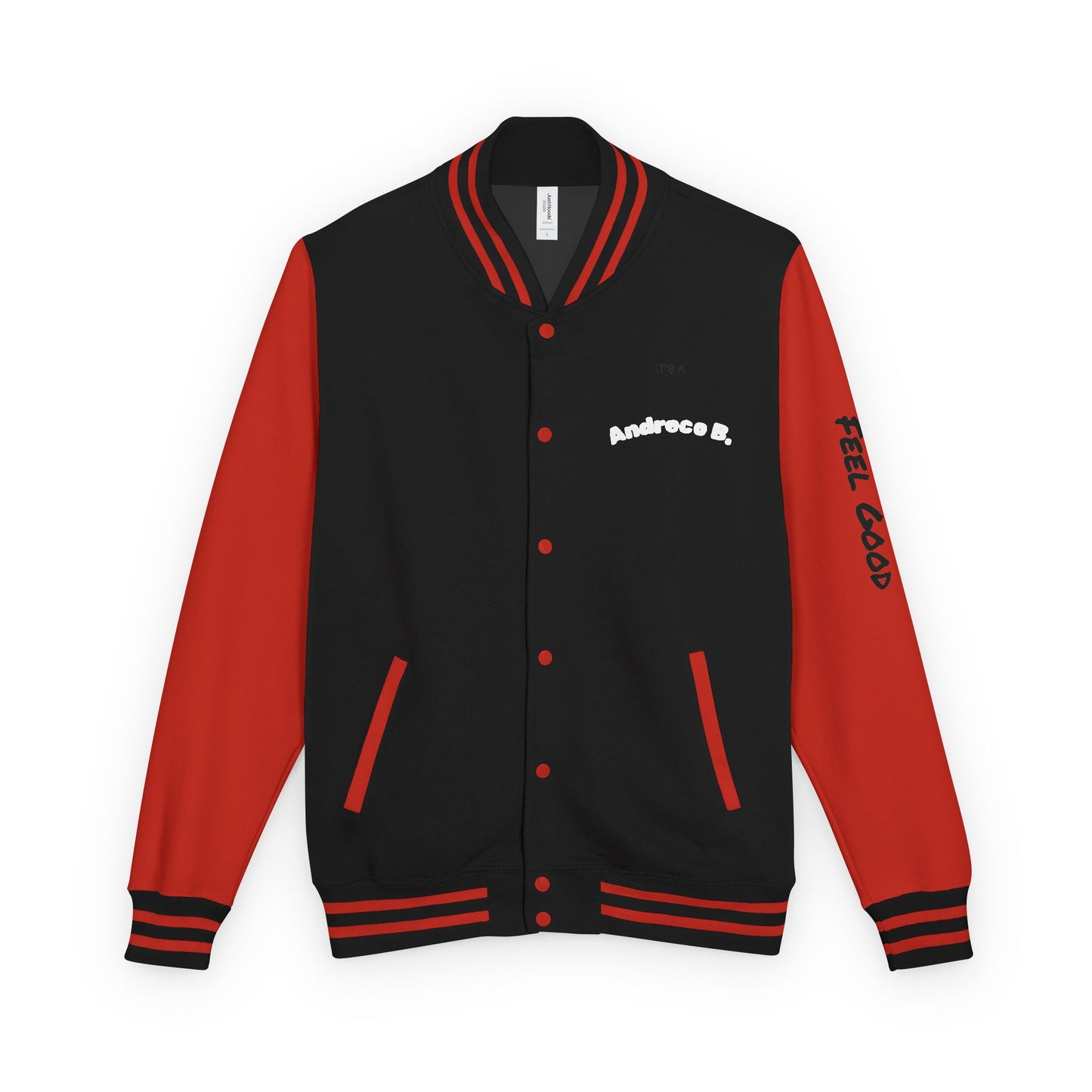 Andreco B. Letterman Jacket — 'Fast Class' Black & White Varsity Bomber