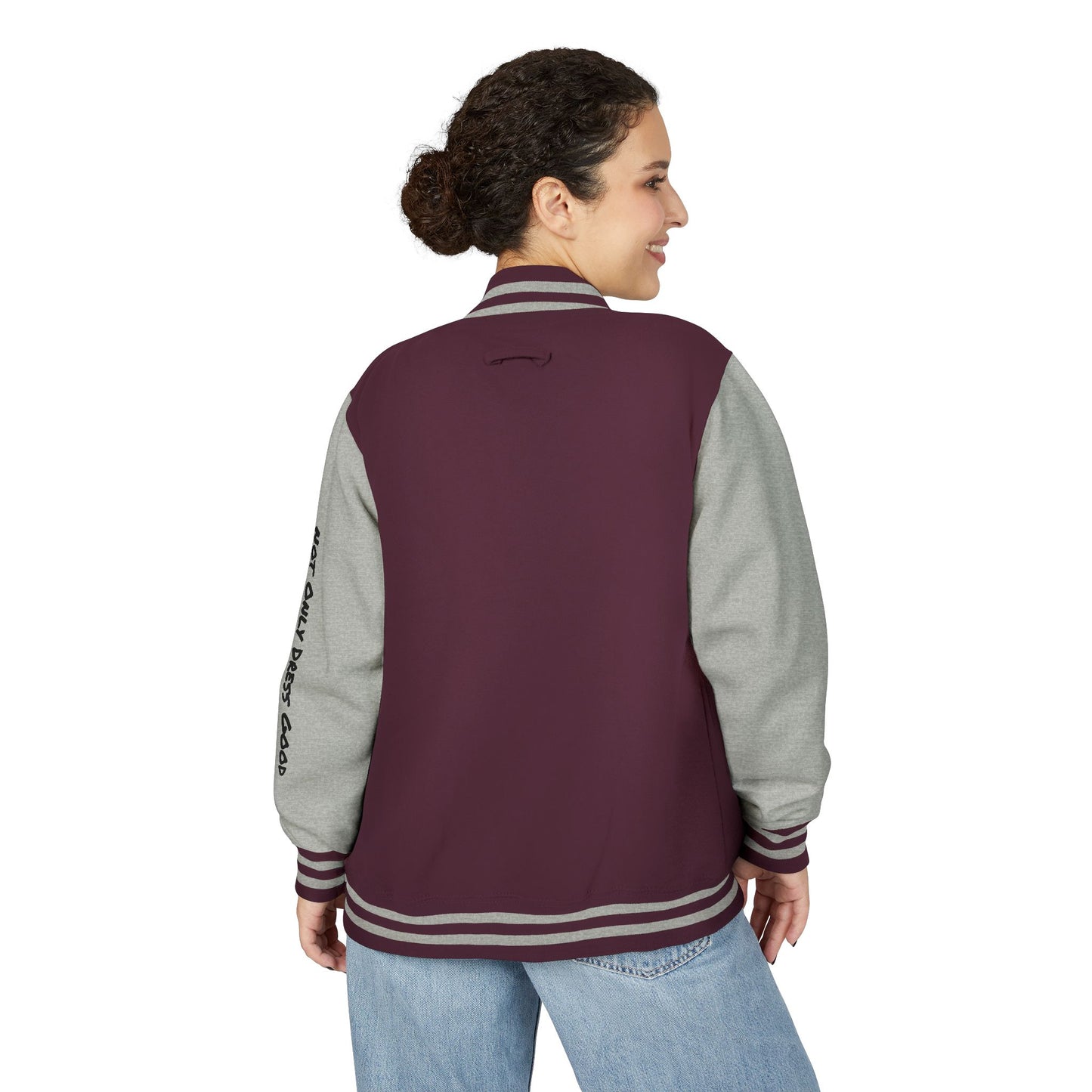 Andreco B. Letterman Jacket — 'Fast Class' Black & White Varsity Bomber