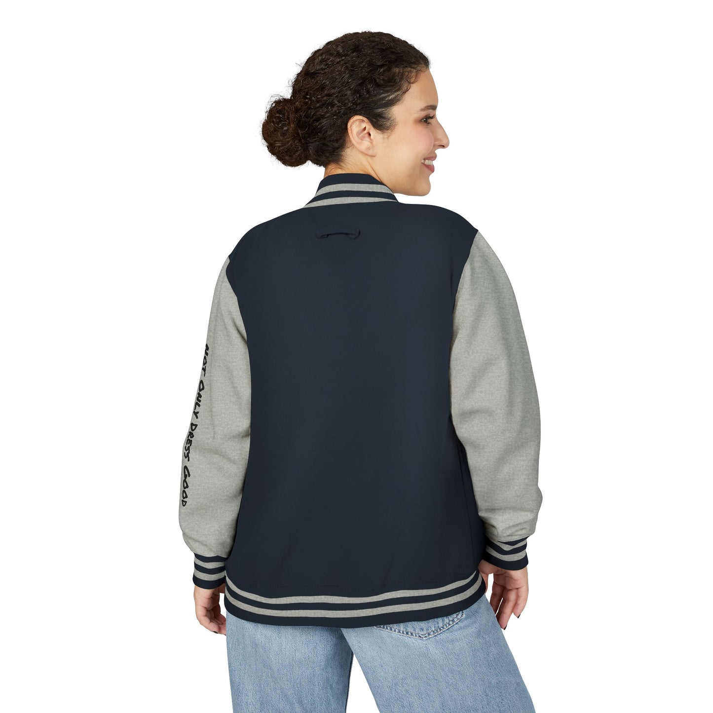 Andreco B. Letterman Jacket — 'Fast Class' Black & White Varsity Bomber