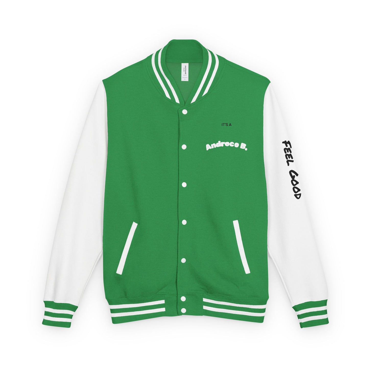 Andreco B. Letterman Jacket — 'Fast Class' Black & White Varsity Bomber