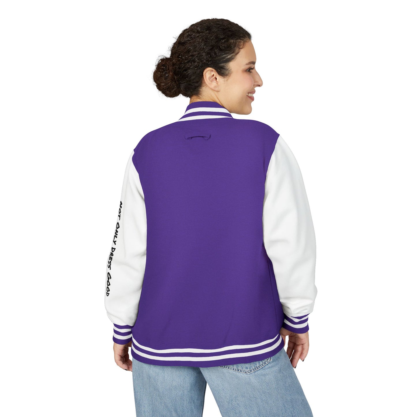 Andreco B. Letterman Jacket — 'Fast Class' Black & White Varsity Bomber