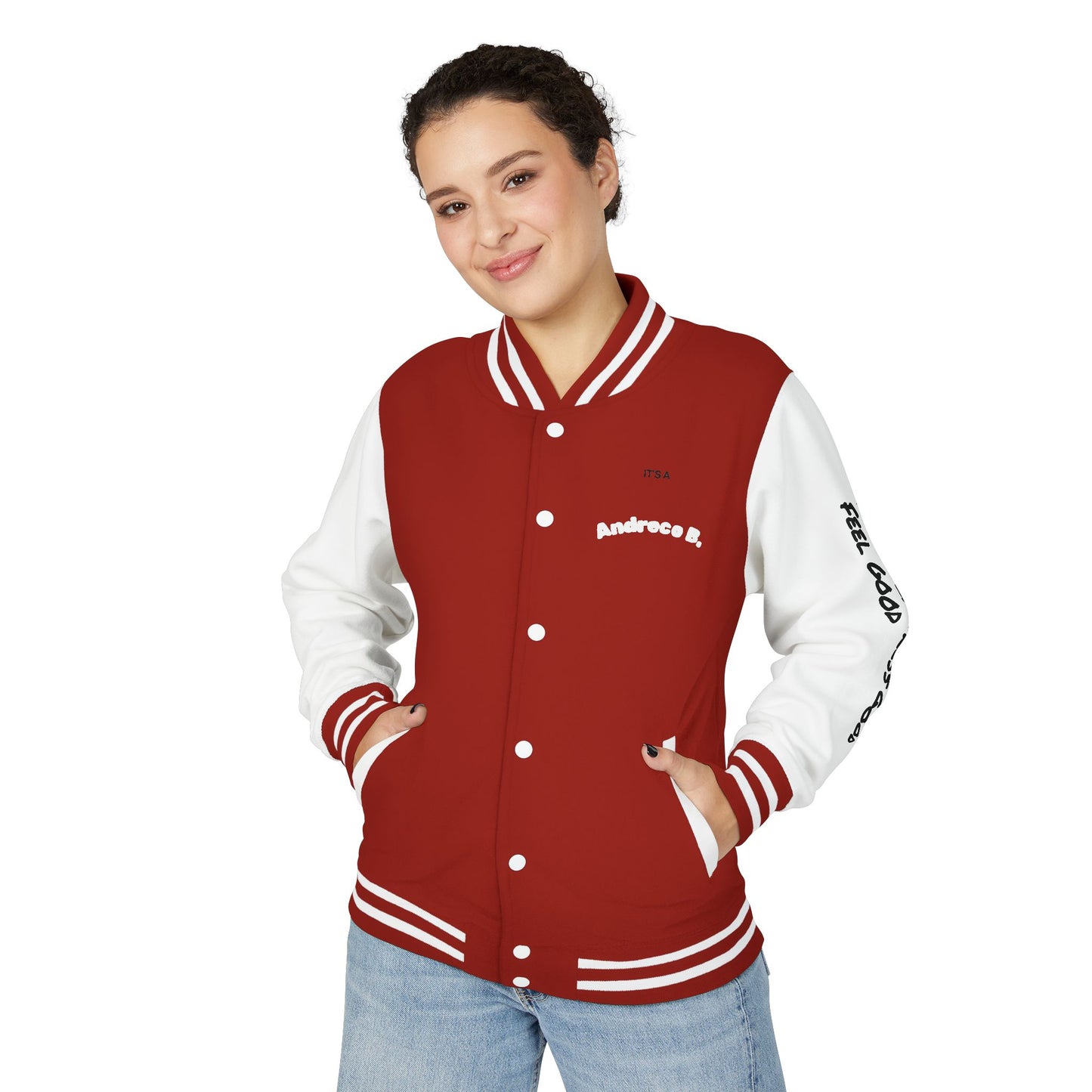 Andreco B. Letterman Jacket — 'Fast Class' Black & White Varsity Bomber