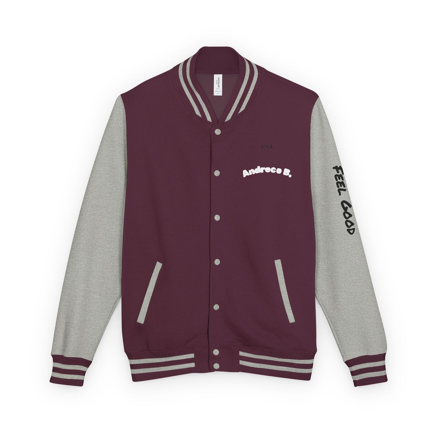 Andreco B. Letterman Jacket — 'Fast Class' Black & White Varsity Bomber