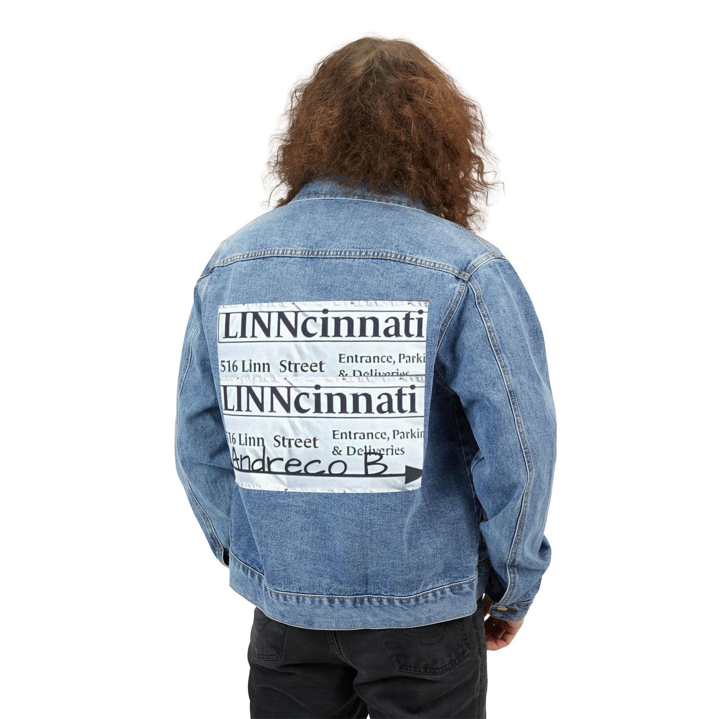 Andreco B. Denim Jacket — LINNcinnati Street Map Back Patch