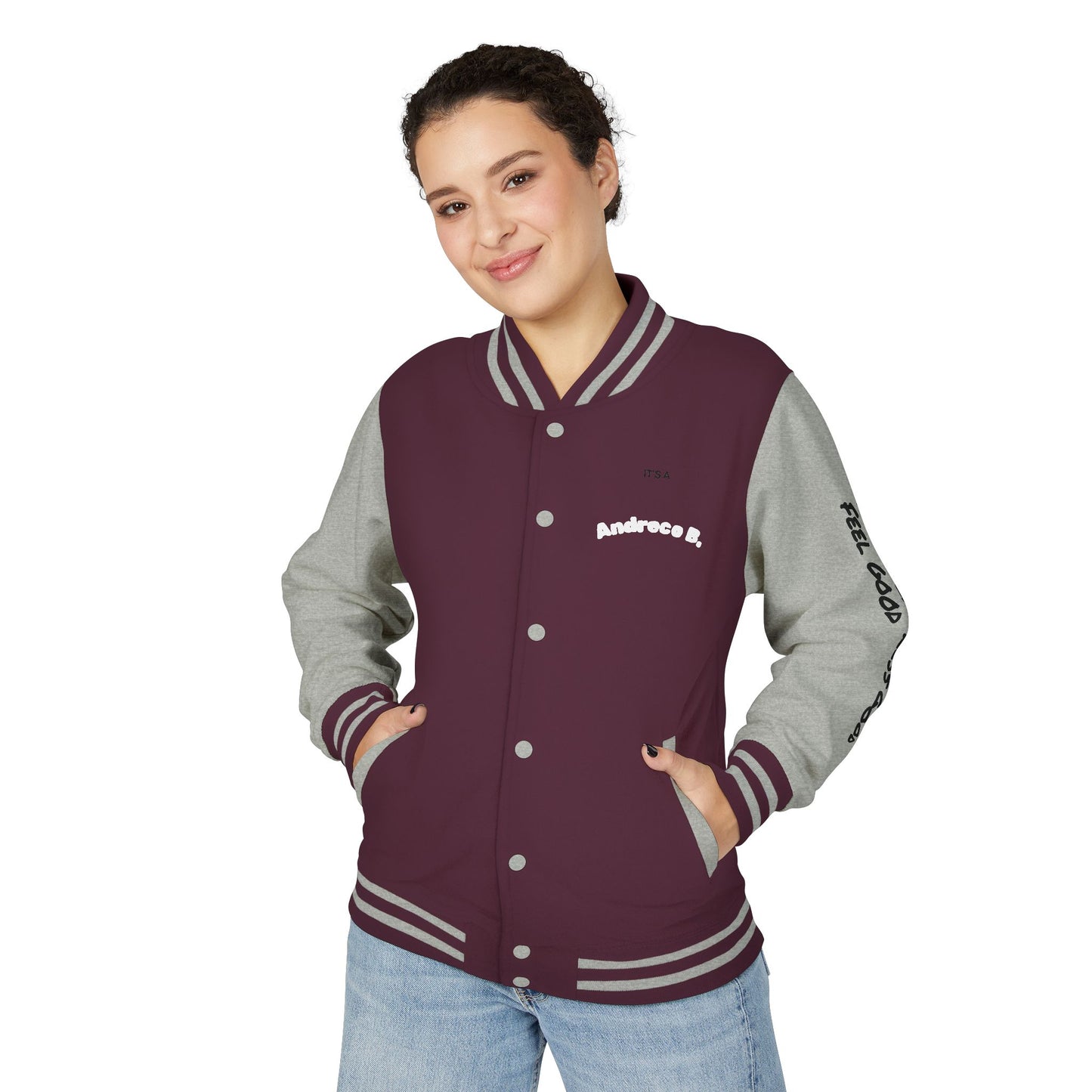 Andreco B. Letterman Jacket — 'Fast Class' Black & White Varsity Bomber