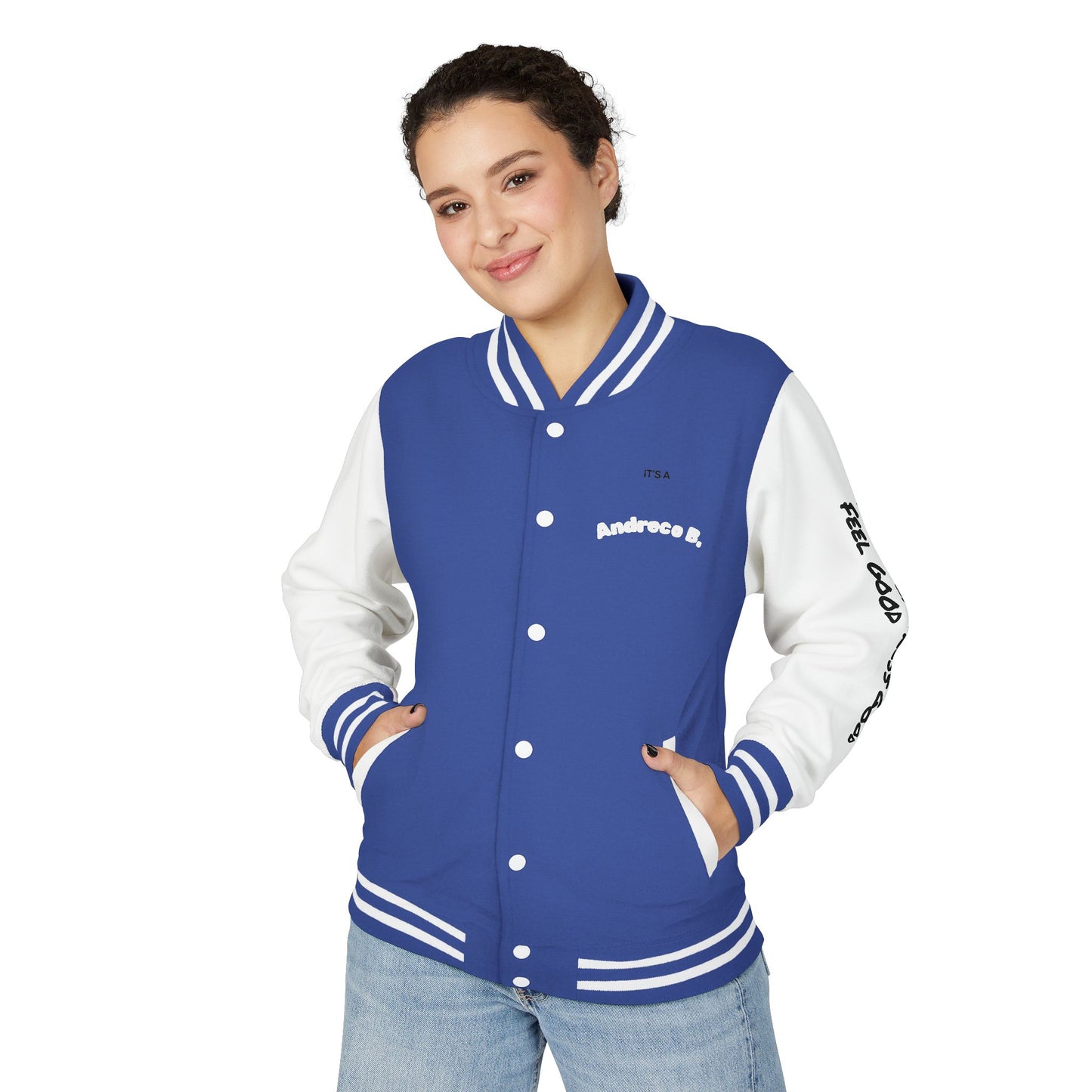 Andreco B. Letterman Jacket — 'Fast Class' Black & White Varsity Bomber