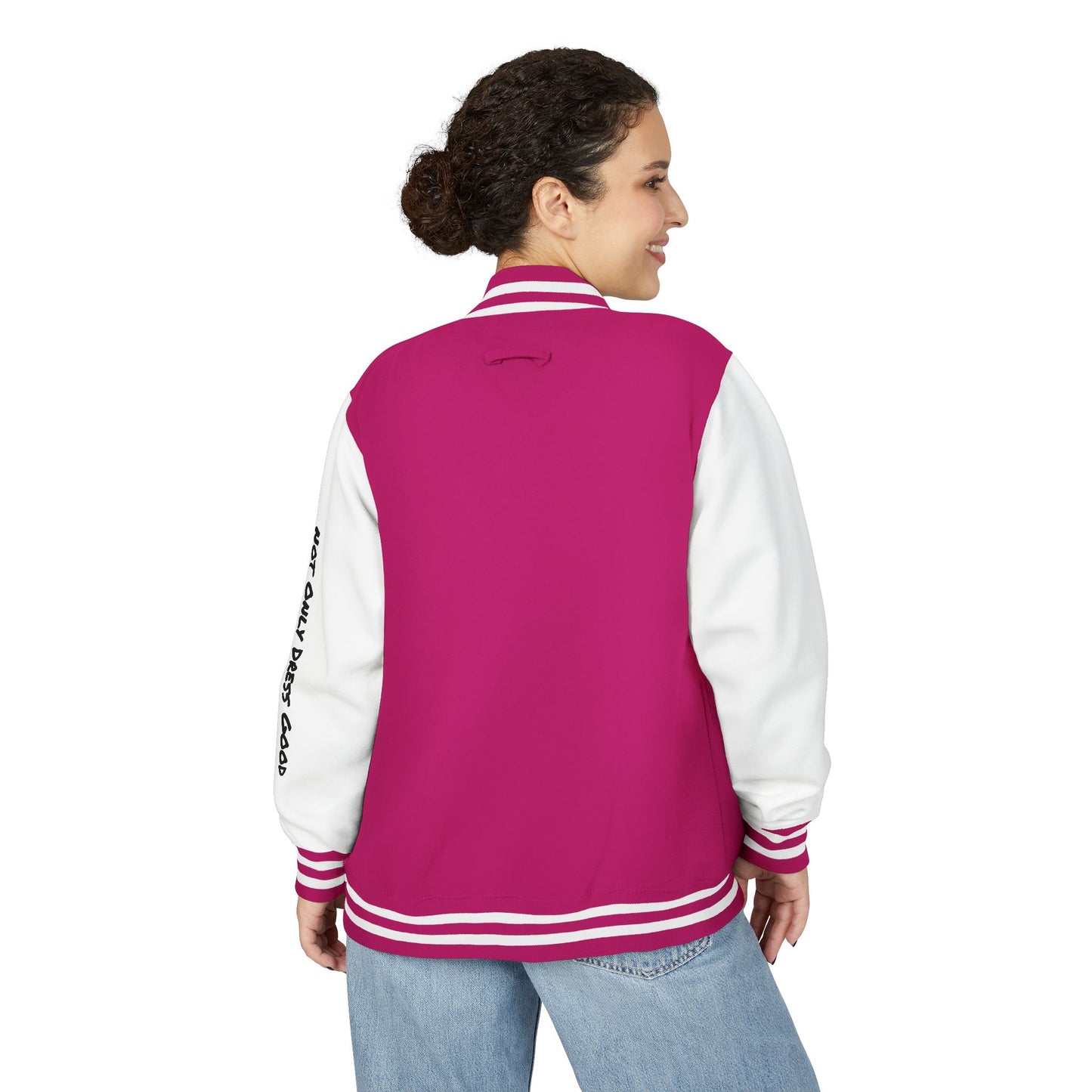 Andreco B. Letterman Jacket — 'Fast Class' Black & White Varsity Bomber