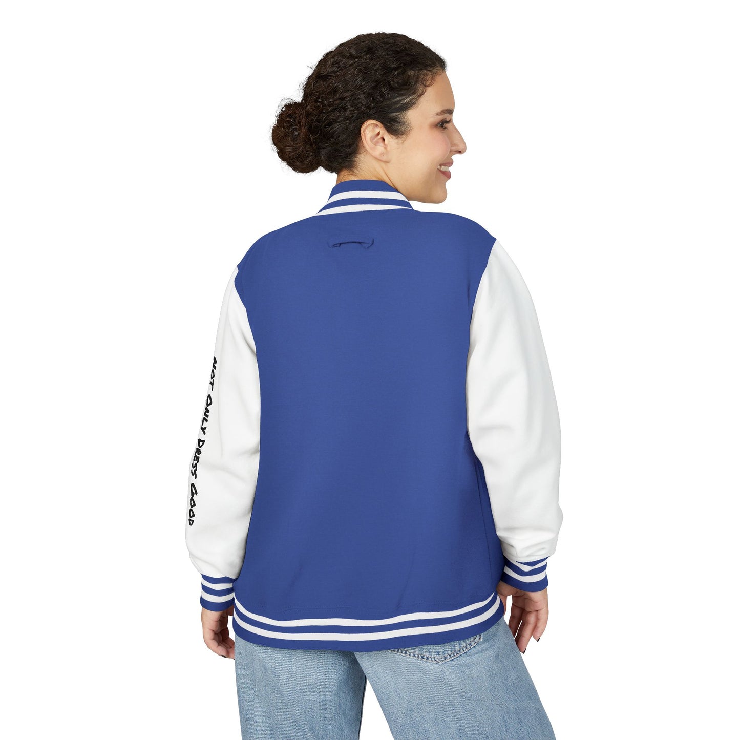 Andreco B. Letterman Jacket — 'Fast Class' Black & White Varsity Bomber