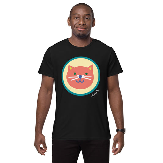 Andreco B. “HAPPY CAT” Men's premium cotton t-shirt