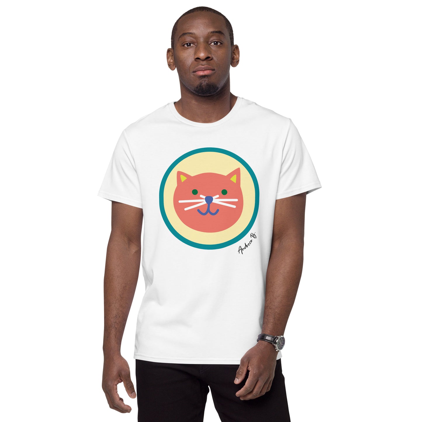 Andreco B. (Happy cat) Men's premium cotton t-shirt