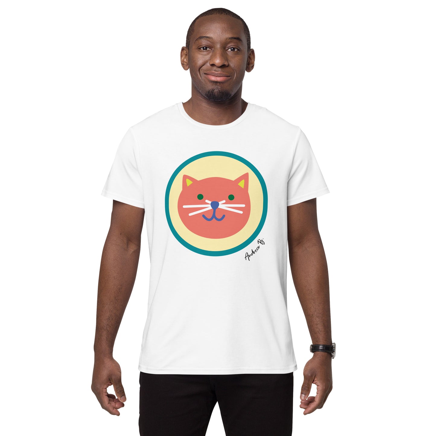 Andreco B. (Happy cat) Men's premium cotton t-shirt