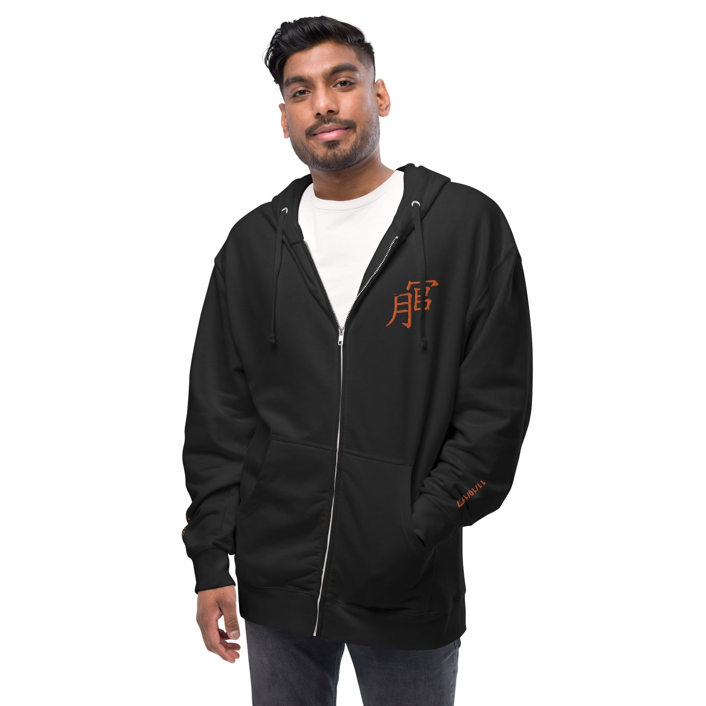 Andreco B. fleece zip up hoodie