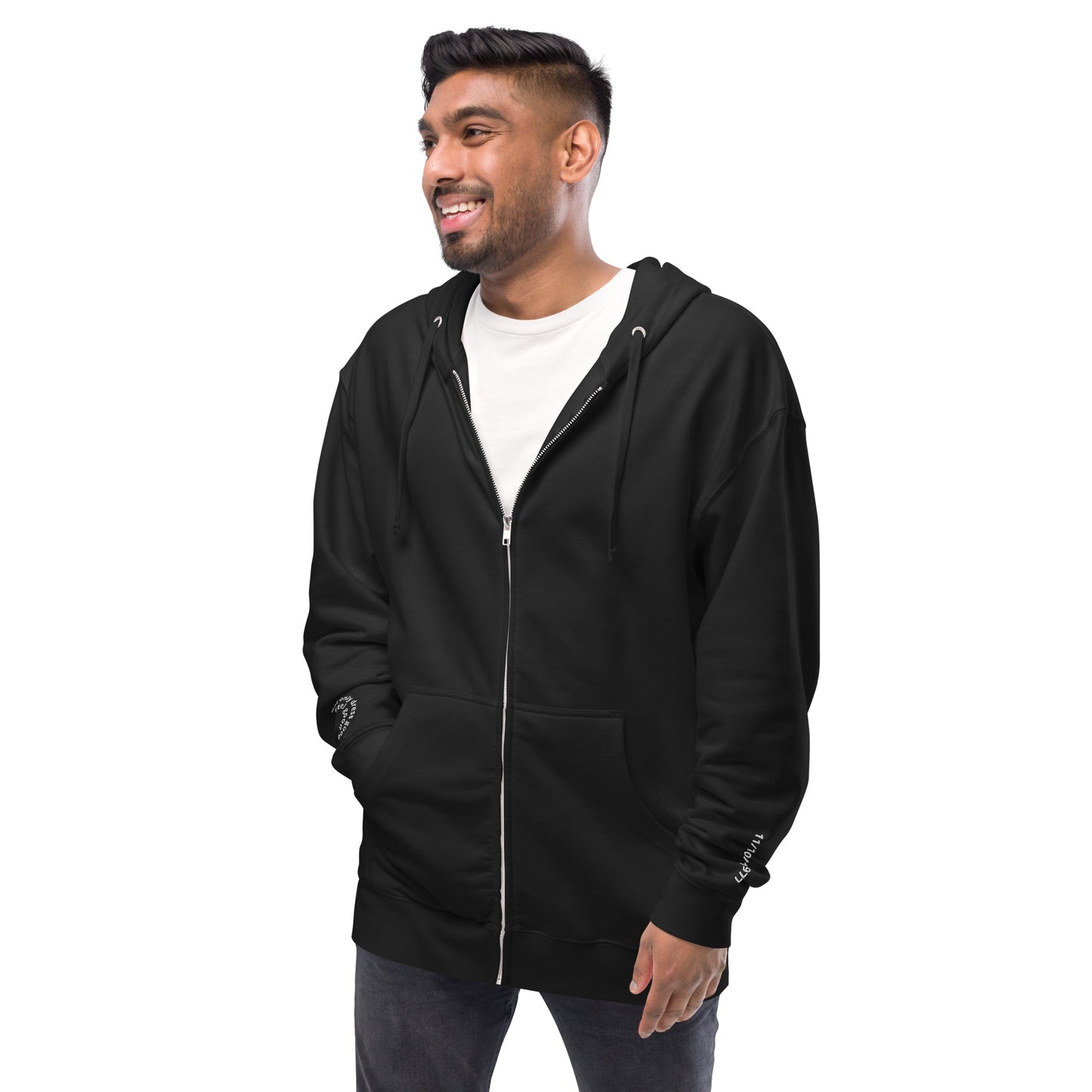 Andreco B. fleece zip up hoodie