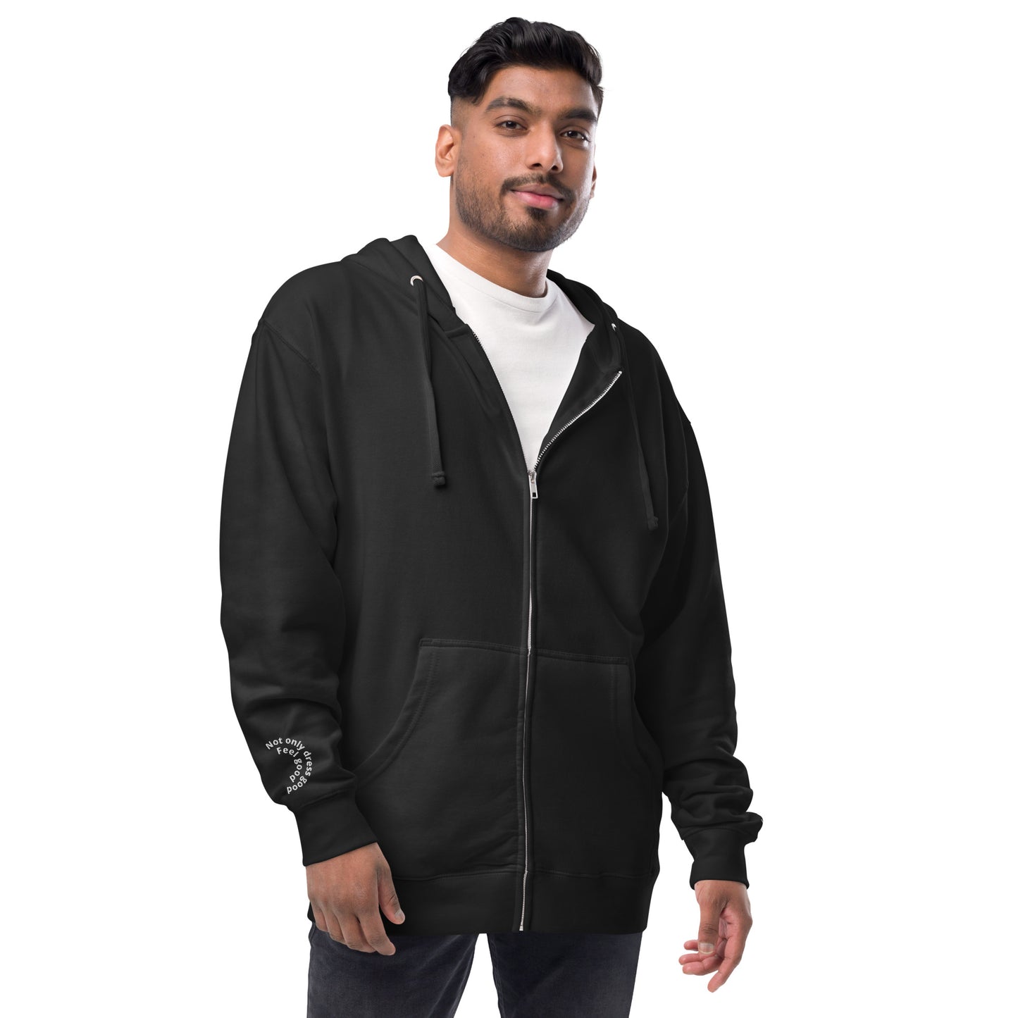 Andreco B. fleece zip up hoodie