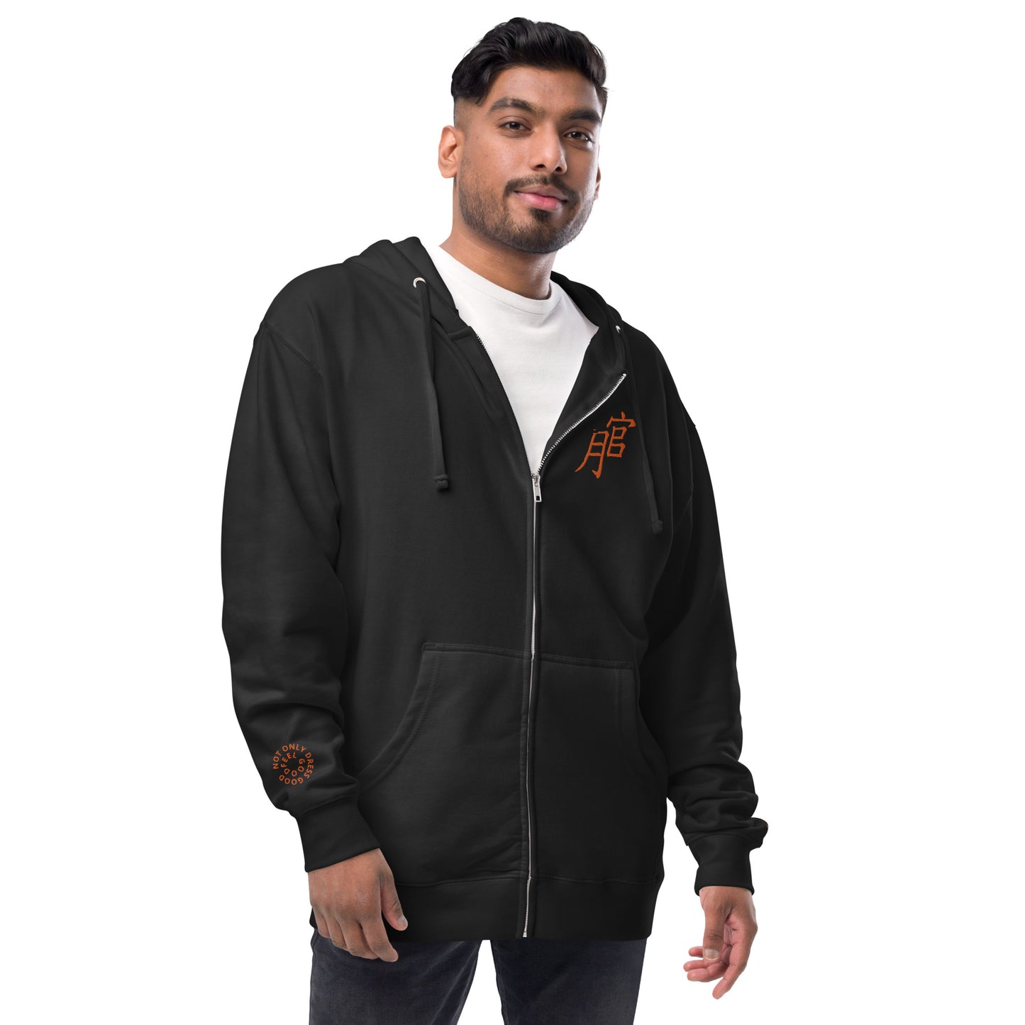 Andreco B. fleece zip up hoodie