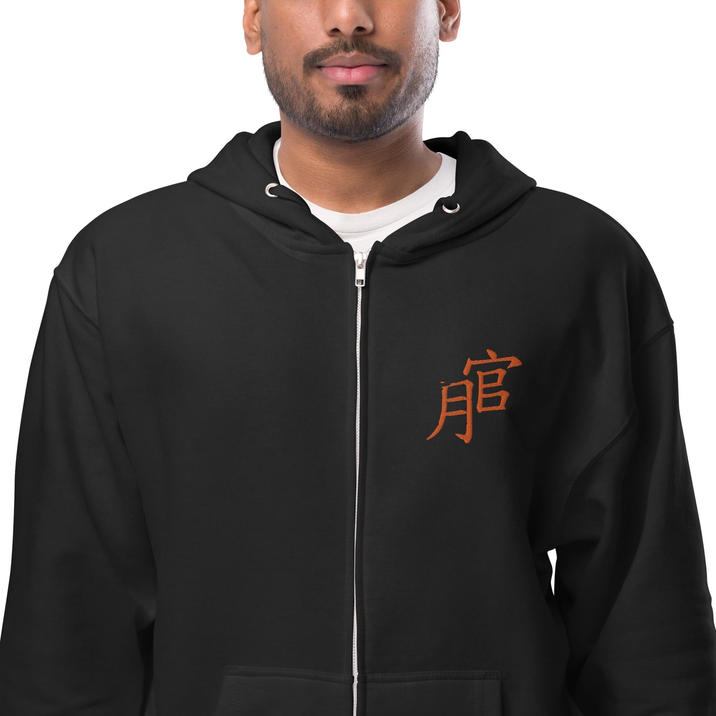 Andreco B. fleece zip up hoodie