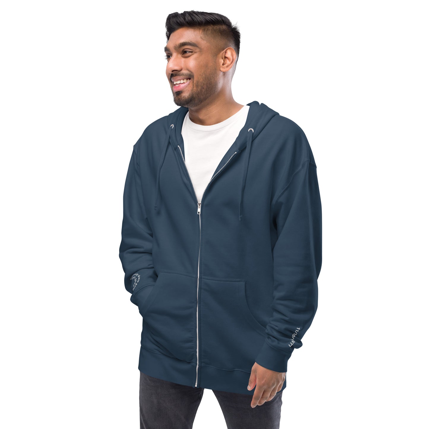 Andreco B. fleece zip up hoodie